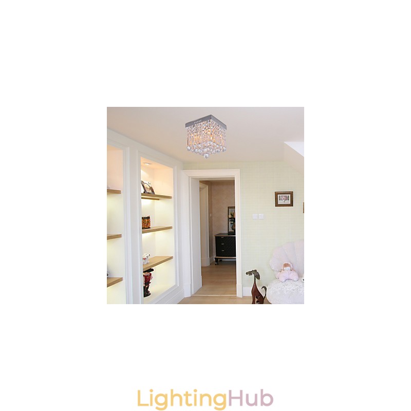 Modern Contemporary Crystal Mini Style Flush Mount