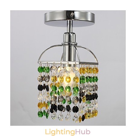 Modern Contemporary Crystal Electroplated Metal Flush Mount Modern Contemporary Crystal Electroplated Metal Flush Mount