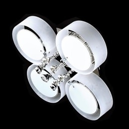 Modern Contemporary Chrome Metal Flush Mount