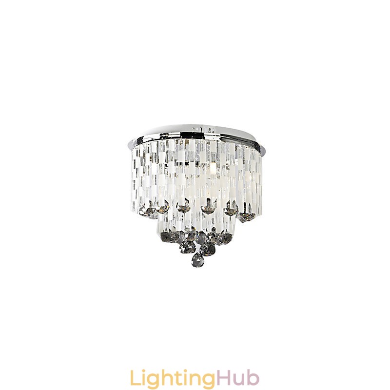 Crystal Semi Flush Mount with 8 Lights