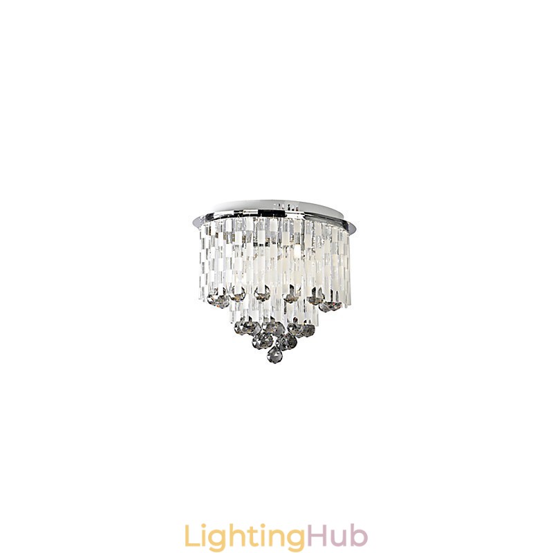 Crystal Semi Flush Mount with 8 Lights