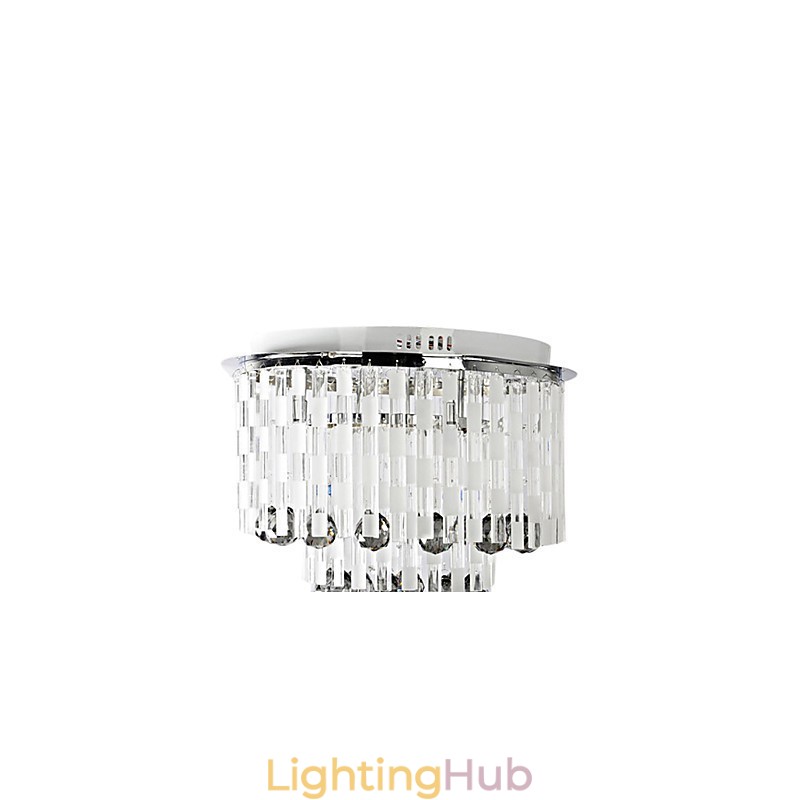 Crystal Semi Flush Mount with 8 Lights