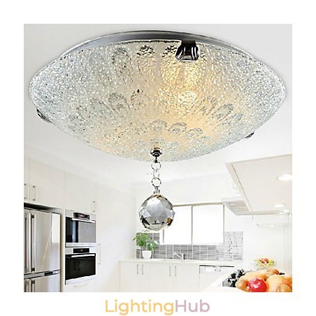 Modern Contemporary Crystal Nickel Flush Mount Modern Contemporary Crystal Nickel Flush Mount