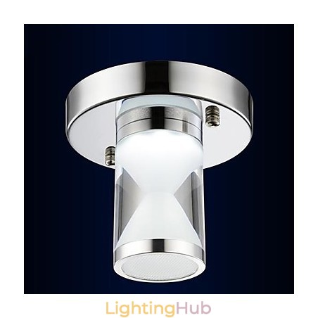Modern Contemporary Chrome Metal Flush Mount Light Modern Contemporary Chrome Metal Flush Mount Light