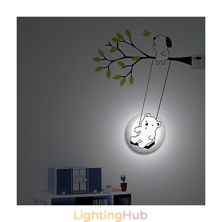 Little Bear High Temperature Resistant Plastic Light And Creative 3D Wall Paper Wall Lamp Little Bear High Temperature Resistant Plastic Light And Creative 3D Wall Paper Wall Lamp