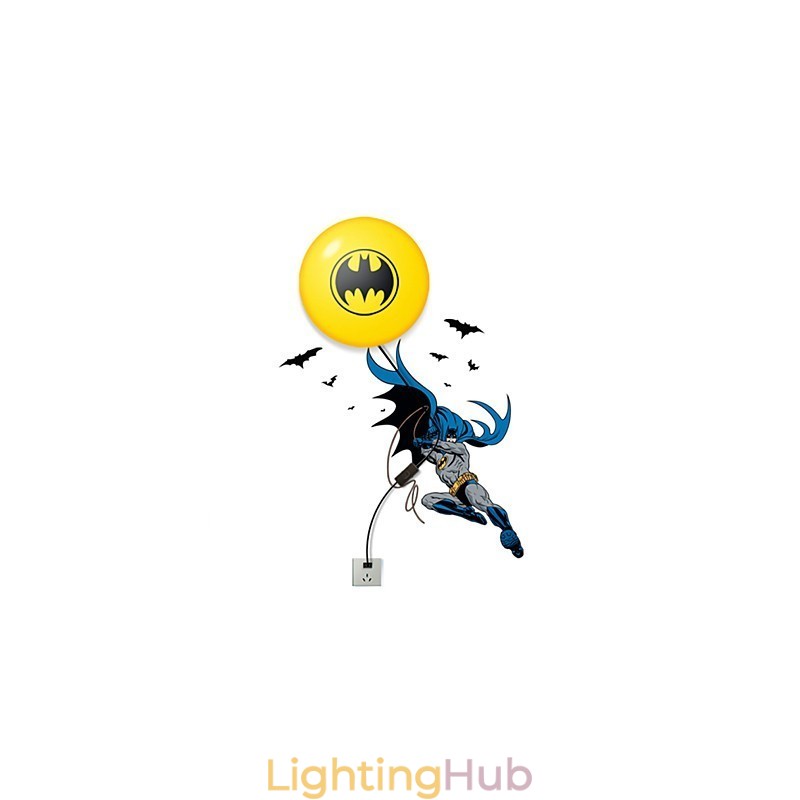 Creative Fashion Batman Wallpaper Diy Wall Stick Small Night Lamp Wall Lamp Lights