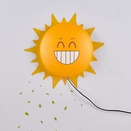 Wallpaper Wall Lamps Flower Face DIY Fun Atmosphere Nightlight Children Bedside lamp Decoration Sun
