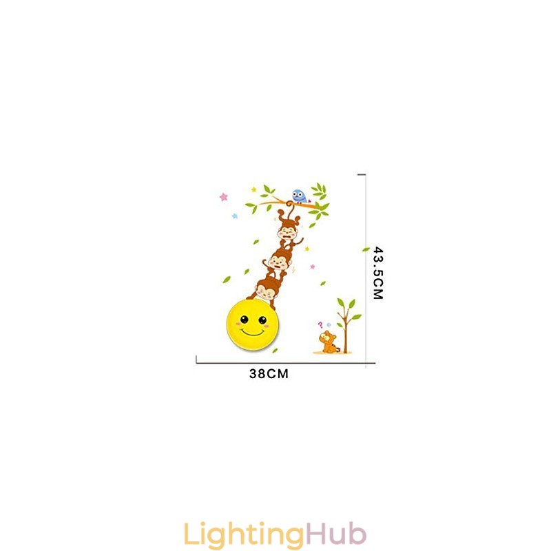 Wall stickers Monkeys light activated intelligent induction smetope adornment wall lamp
