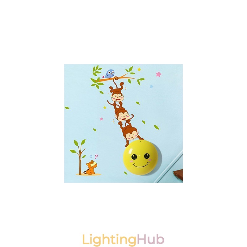 Wall stickers Monkeys light activated intelligent induction smetope adornment wall lamp