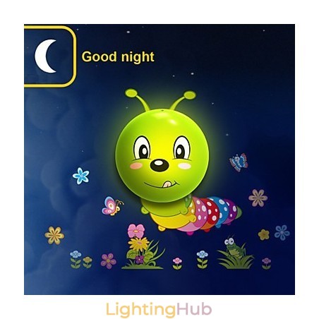 Caterpillar High Temperature Resistant Plastic Light And 10 C Can Remove Creative 3D Wall Paper Wall Lamp Caterpillar High Temperature Resistant Plastic Light And 10 C Can Remove Creative 3D Wall Paper Wall Lamp