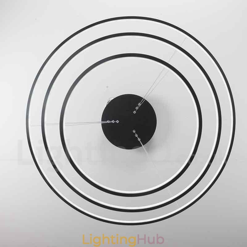 Dimmable Pendant Light with Remote Control Modern Design Three Rings