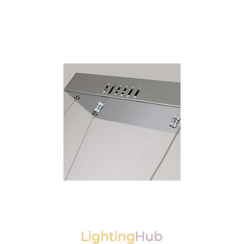 Modern Contemporary Crystal Chrome Metal Pendant Light