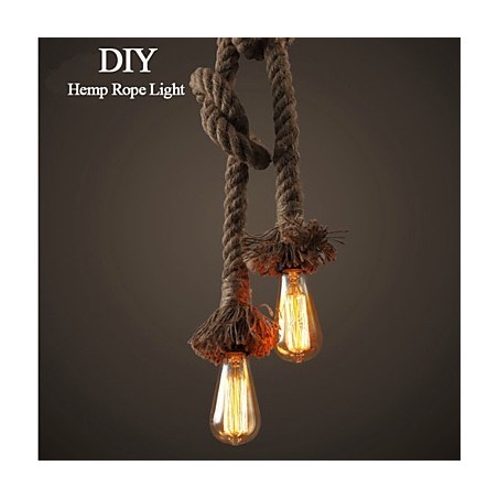 1 Light DIY Art Hemp Rope Light Creative Hemp Rope Chandelier 1 Light DIY Art Hemp Rope Light Creative Hemp Rope Chandelier