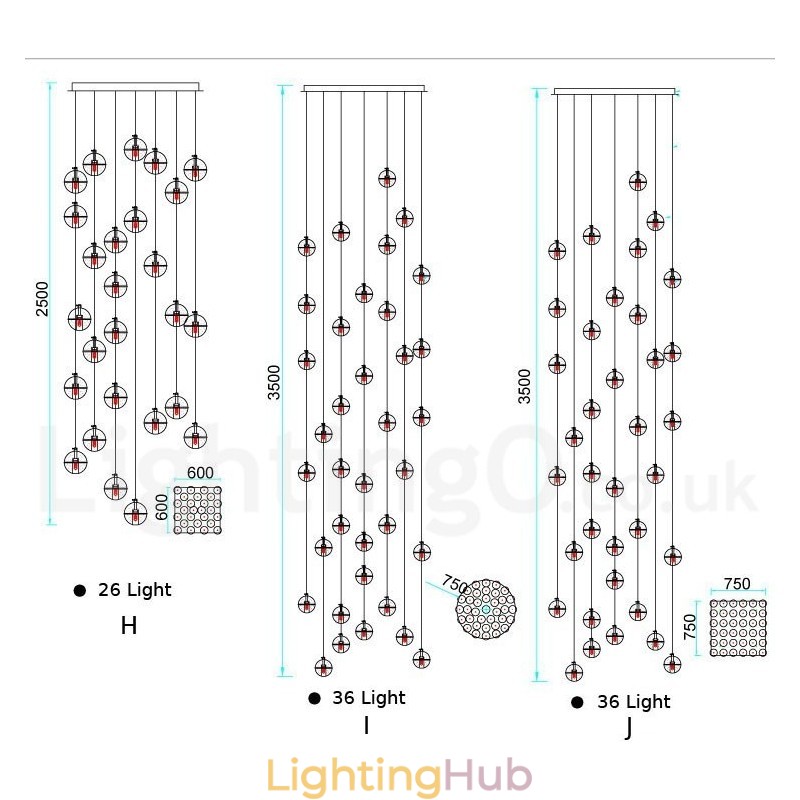 Creative Engineering Stage Meteorer Crystal Ball Pendant Light