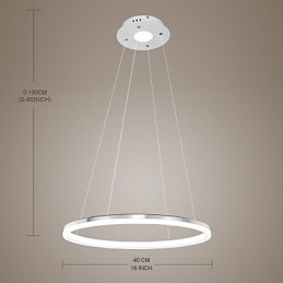 Modern Design Pendant Light High Quality Acrylic Single Ring Fit