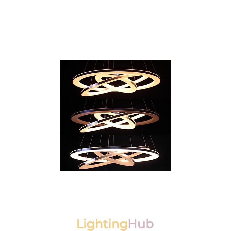 Modern Pendant Light 3 Rings Pendant Lamp Acrylic