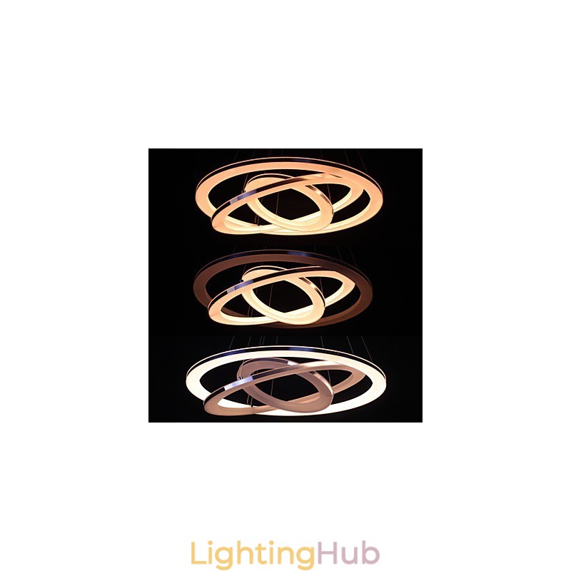 Modern Pendant Light 3 Rings Pendant Lamp Acrylic