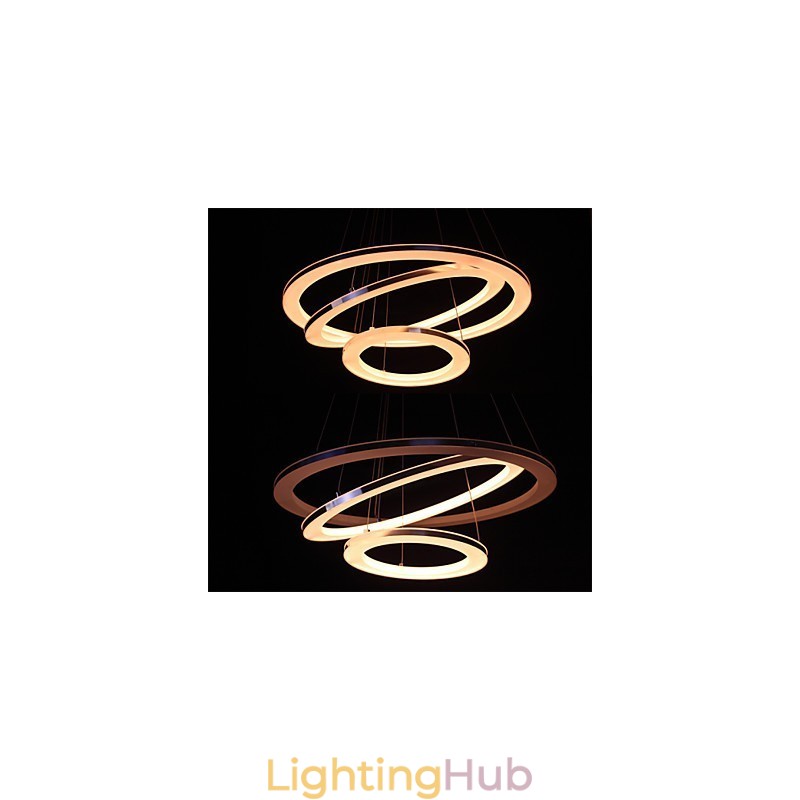 Modern Pendant Light 3 Rings Pendant Lamp Acrylic