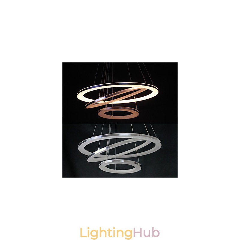 Modern Pendant Light 3 Rings Pendant Lamp Acrylic