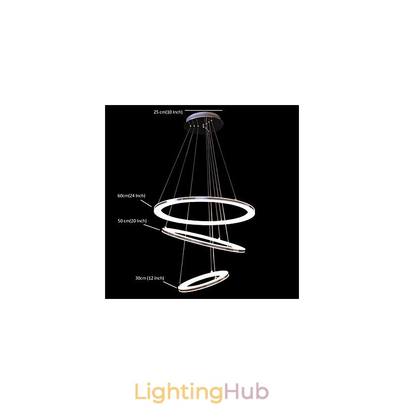 Modern Pendant Light 3 Rings Pendant Lamp Acrylic