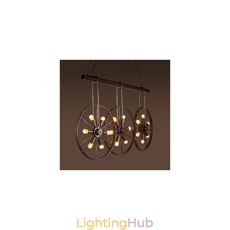 Iron wheel Retro Cafe Chandelier Chandelier