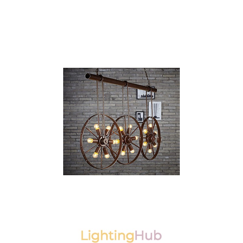 Iron wheel Retro Cafe Chandelier Chandelier