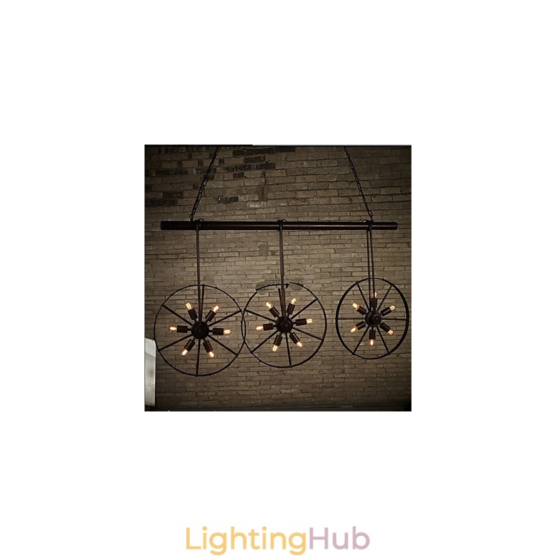Iron wheel Retro Cafe Chandelier Chandelier