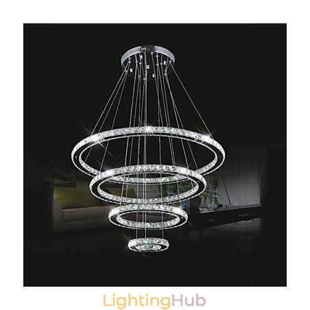 Crystal Pendant Light Ceiling Lighting Clear Crystal Round 4 Rings 40CM 60CM 80CM Source Fixtures Crystal Pendant Light Ceiling Lighting Clear Crystal Round 4 Rings 40CM 60CM 80CM Source Fixtures