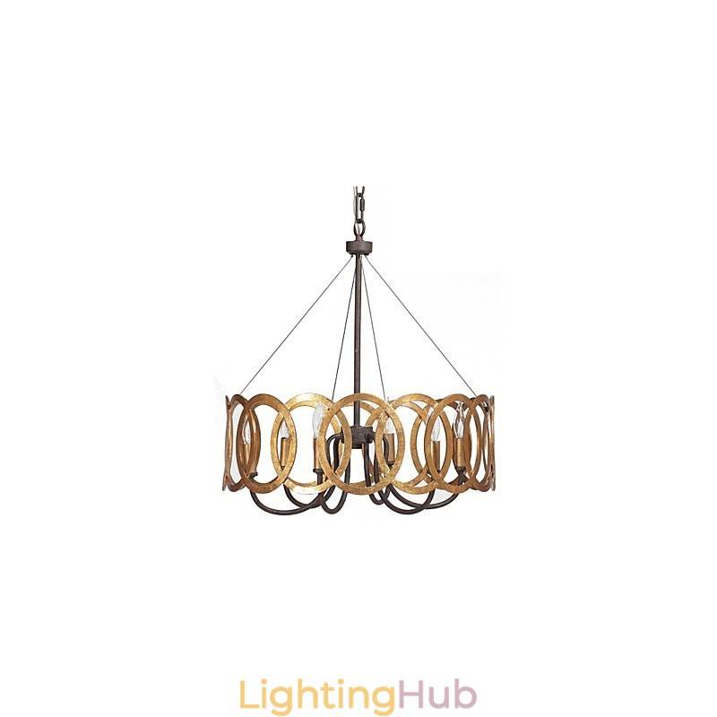 Traditional Classic Gold Metal Chandelier