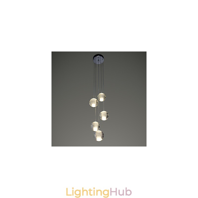 Modern Pendant Light Pendant Lamp Lights G4 Retroifit Chrome Plating Crystal for Stairs Light