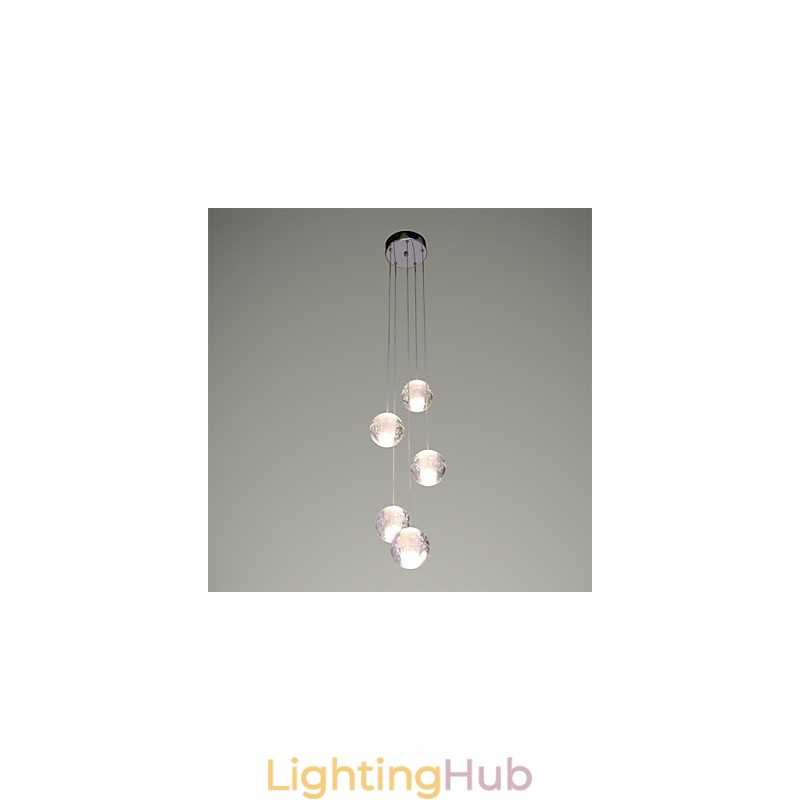 Modern Pendant Light Pendant Lamp Lights G4 Retroifit Chrome Plating Crystal for Stairs Light
