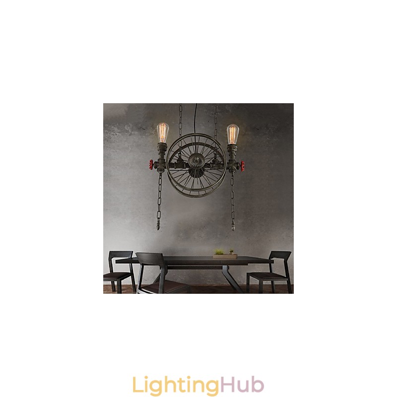 American Iron wheel Chandelier