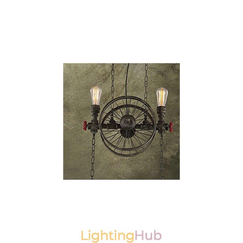 American Iron wheel Chandelier