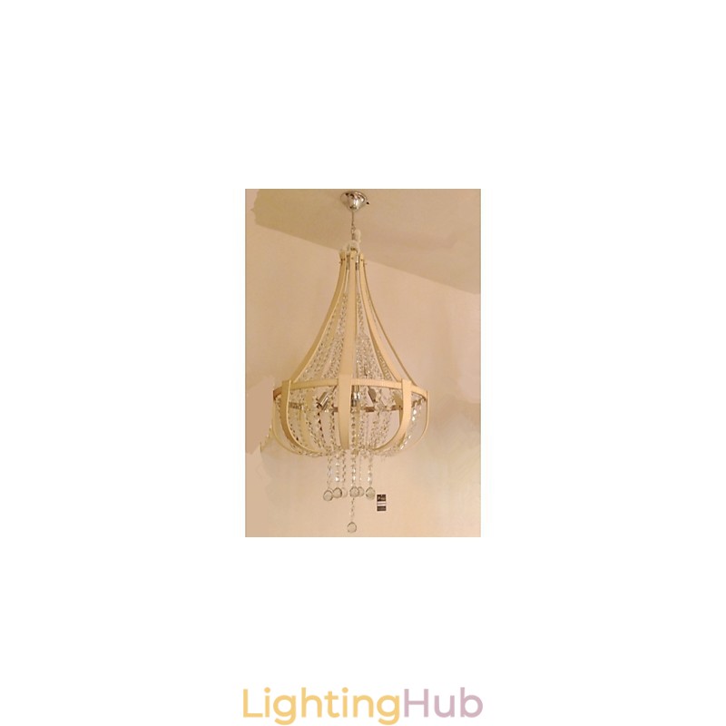 Post Modern Luxury Leather Crystal Creative Lron Chandelier