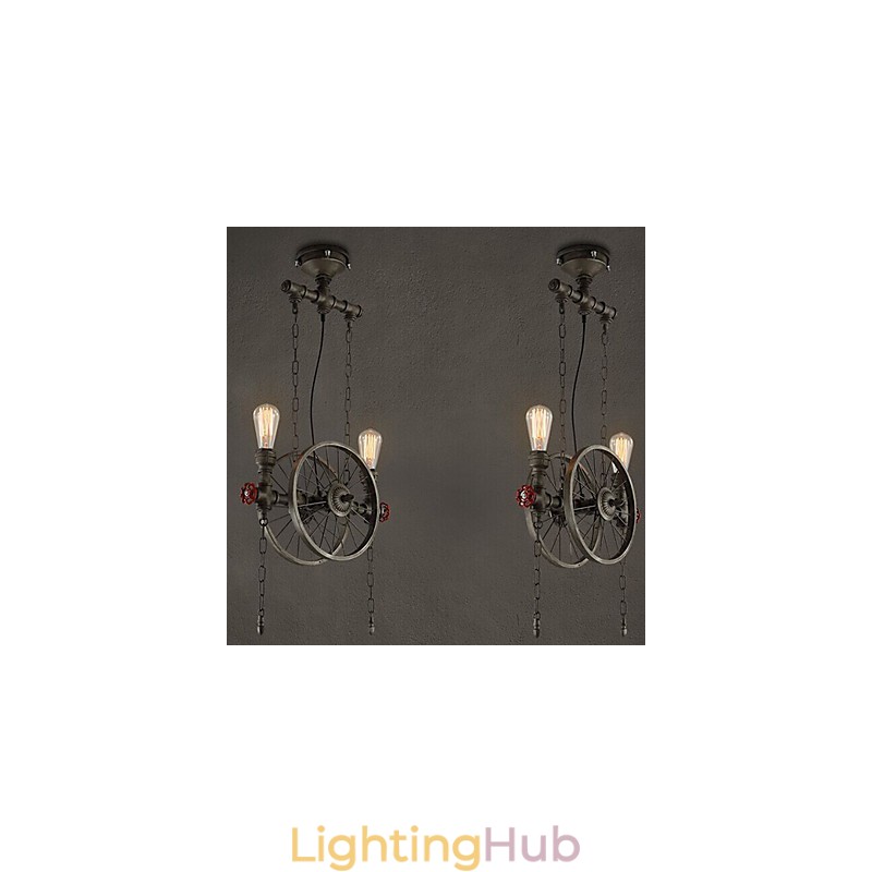 American Iron wheel Chandelier