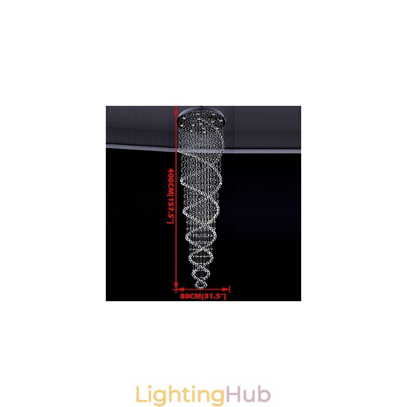 Ceiling Crystal Pendant Lighting Lamps 13 Lights Modern Silver Canpoy Transparent K9 Crystal Fixtures
