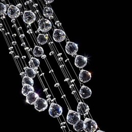 Ceiling Crystal Pendant Lighting Lamps 13 Lights Modern Silver Canpoy Transparent K9 Crystal Fixtures