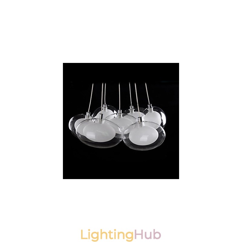 Modern Contemporary Chrome Metal Pendant Light