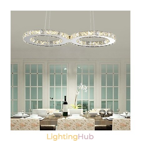 Contemporary Crystal Chrome Metal Pendant Light Contemporary Crystal Chrome Metal Pendant Light