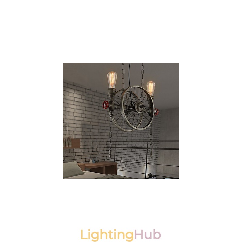 American Iron wheel Chandelier