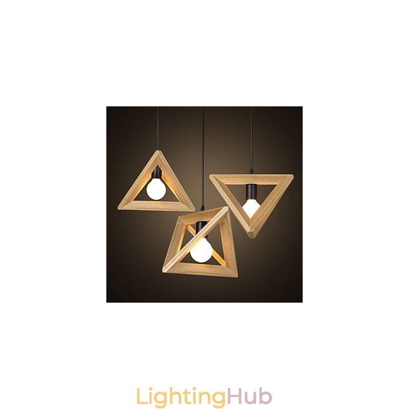 European Style Creative Country Restoring Ancient Ways Triangular Wood Box Droplight