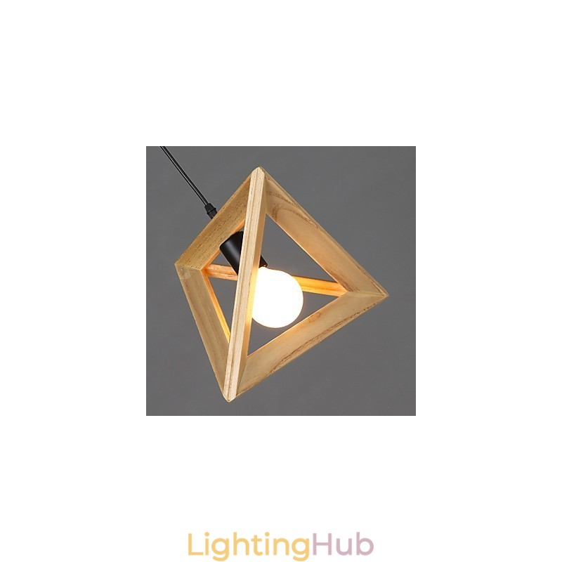 European Style Creative Country Restoring Ancient Ways Triangular Wood Box Droplight