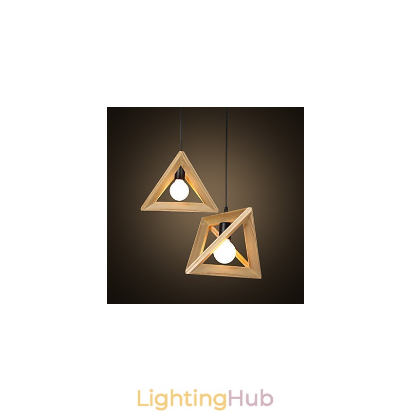 European Style Creative Country Restoring Ancient Ways Triangular Wood Box Droplight