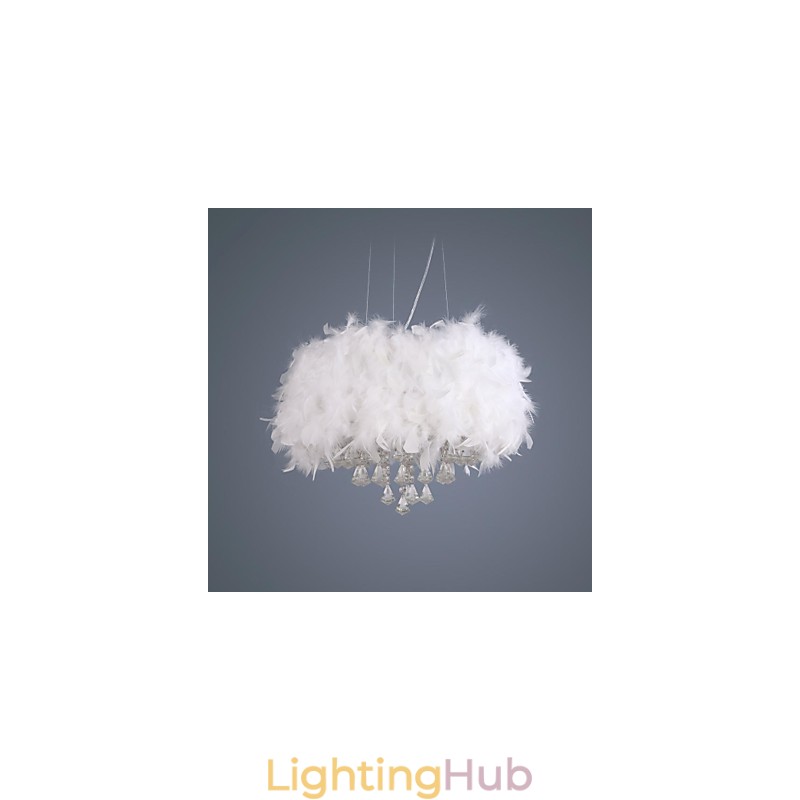 Modern Contemporary Drum Crystal Mini Style Electroplated Pendant Light