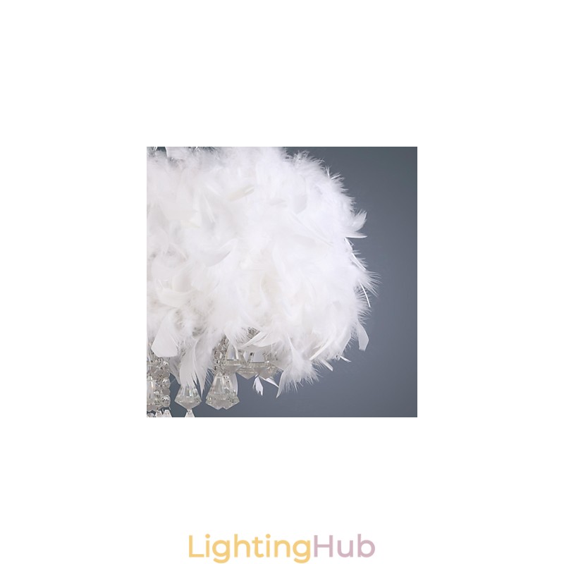 Modern Contemporary Drum Crystal Mini Style Electroplated Pendant Light