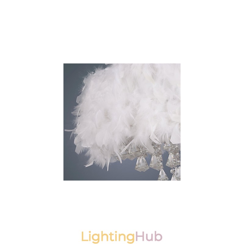 Modern Contemporary Drum Crystal Mini Style Electroplated Pendant Light