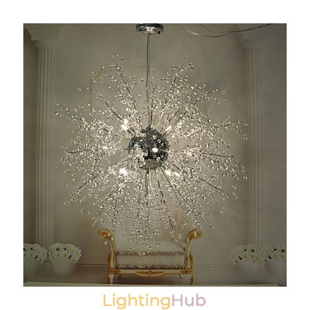 Globe Crystal Chrome Metal Chandelier Pendant Light Globe Crystal Chrome Metal Chandelier Pendant Light