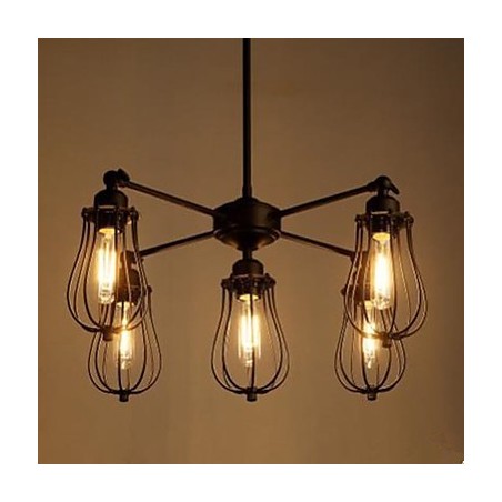 American Industrial Restoring Ancient Ways Wrought Iron Grapefruit 5 Head Droplight American Industrial Restoring Ancient Ways Wrought Iron Grapefruit 5 Head Droplight