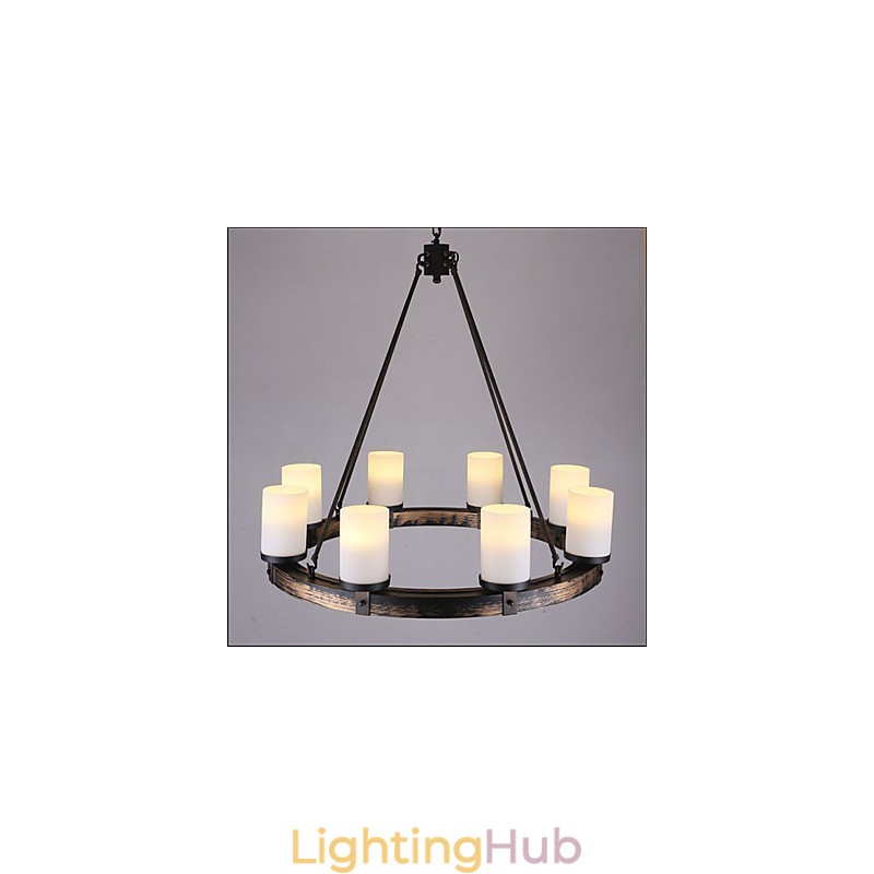 Vintage Old Wood Wooden Chandelier Do