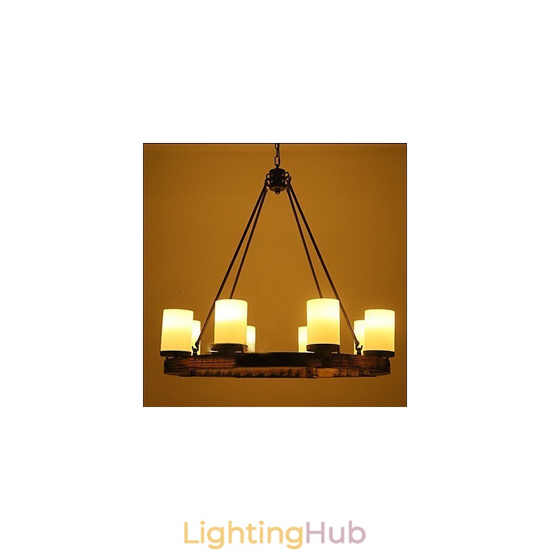 Vintage Old Wood Wooden Chandelier Do